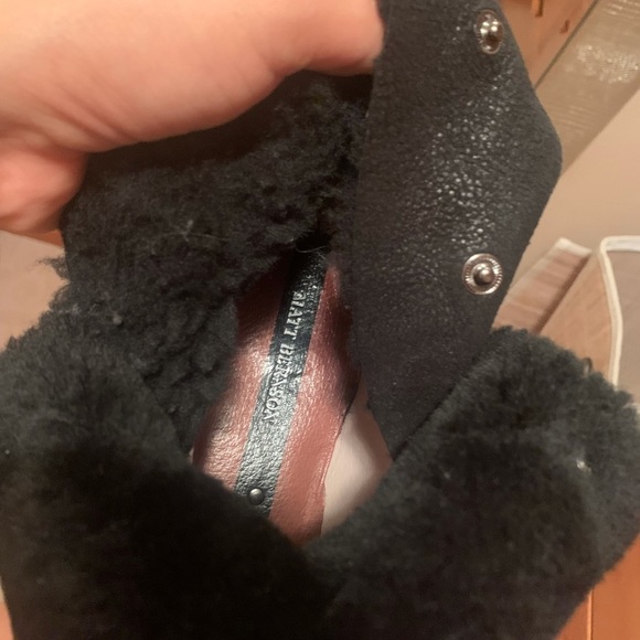 Matt Bernson Tundra Shearling Black Boots 10 - Picture 7 of 11